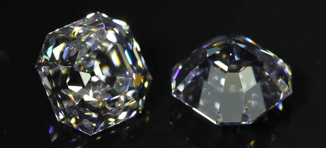 Asscher Cut Diamonds pair