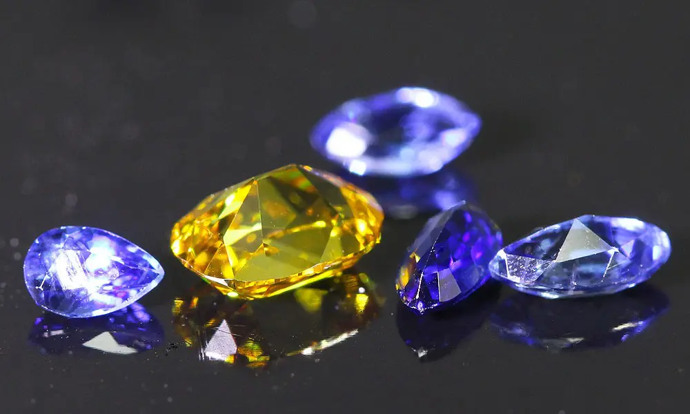 Gold Colored Old Mine Cut Diamond