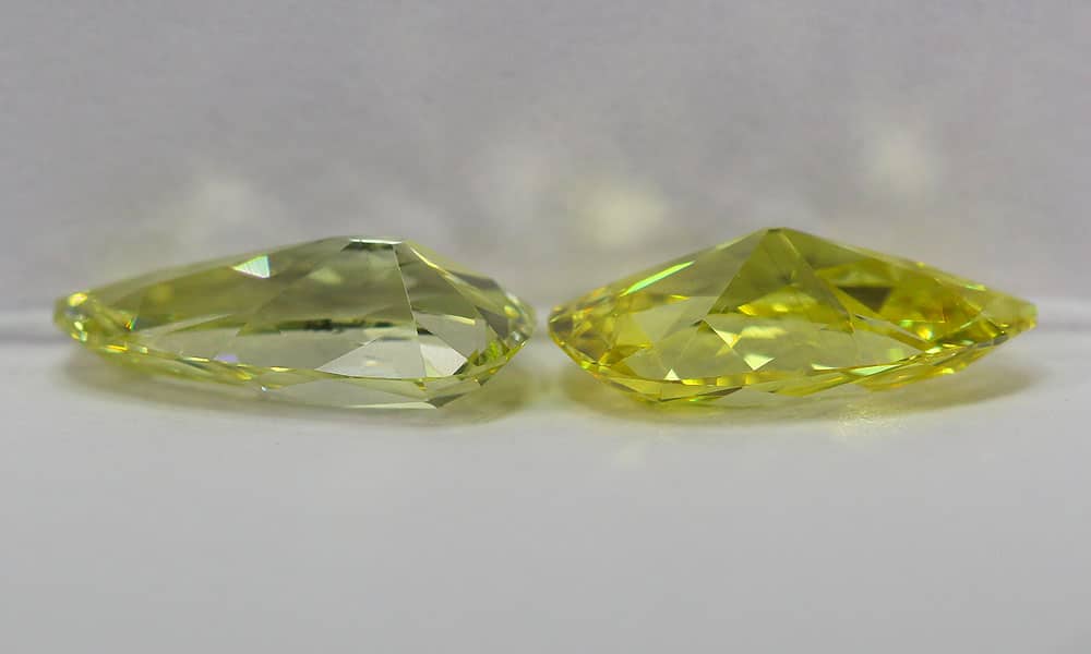 Fancy Colored Old Mine Pear Diamonds Pair