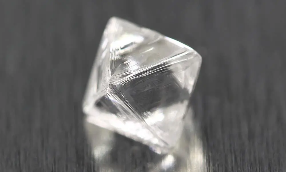 natural octahedron rough diamond