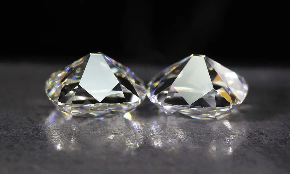 1.22 carat total weight Old Mine Cushion Matching Pair