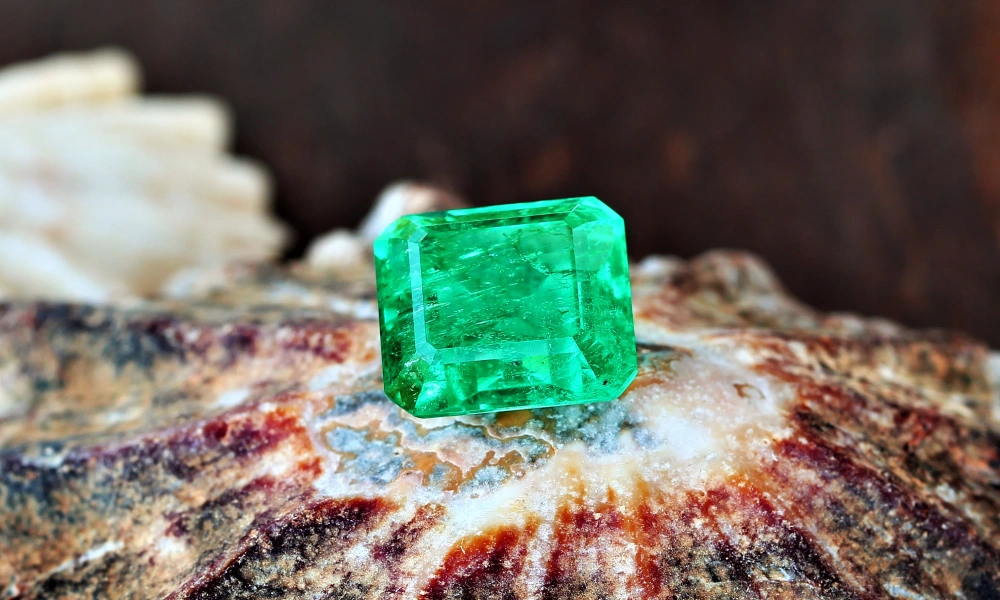 Old Style Asscher Cut 10.37 carat Emerald