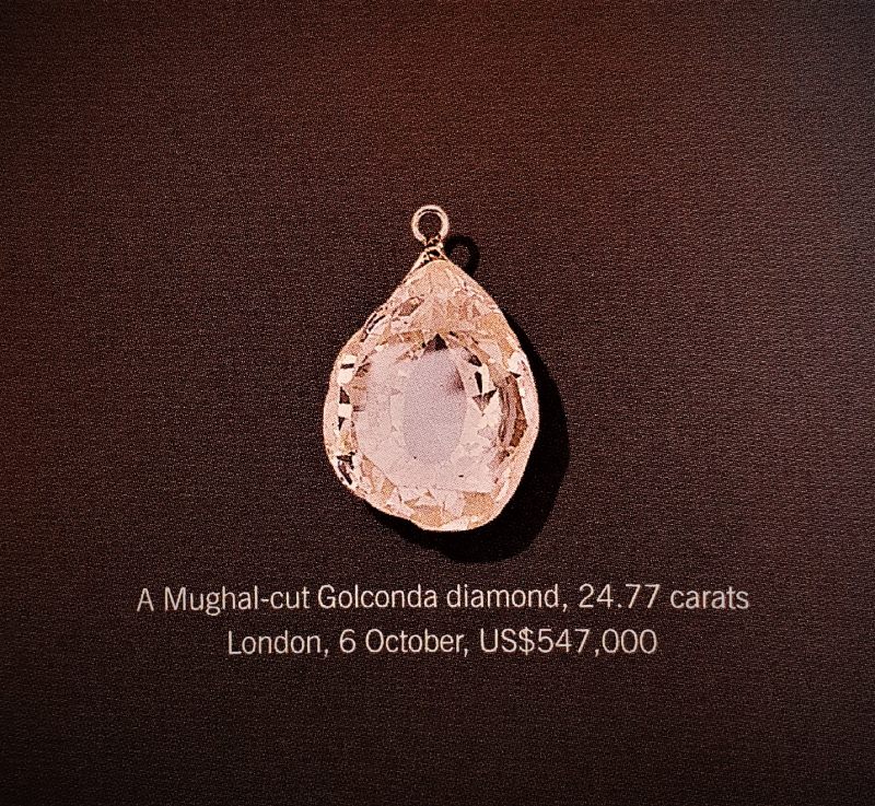 A Mughal-cut Golconda diamond, 24.77 carats London, 6 October" (1999)