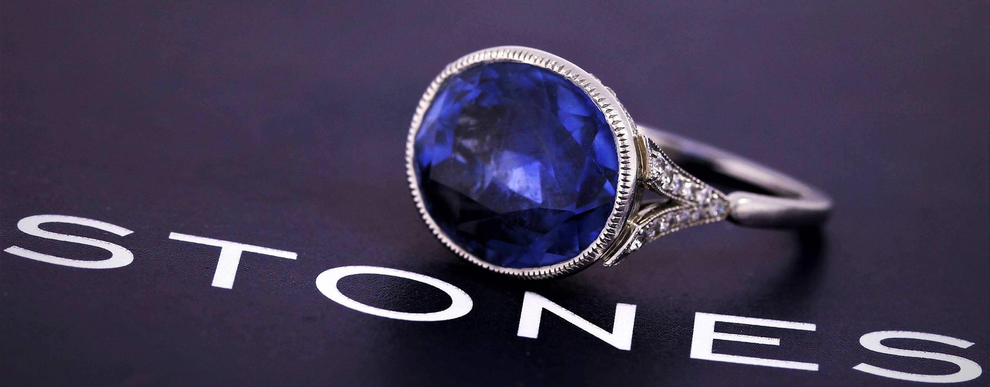 Vintage ceylon deals sapphire engagement rings