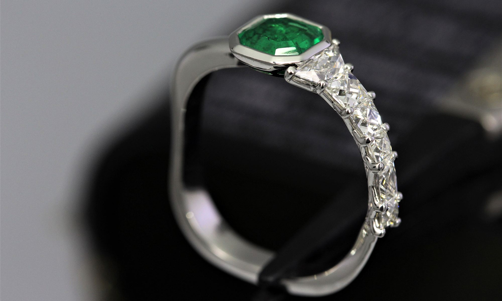 Buy Natural Emerald Ring, Solid 18K Gold, Real Diamond Ring, May Birthstone  Ring, Christmas Gift Online in India - Etsy