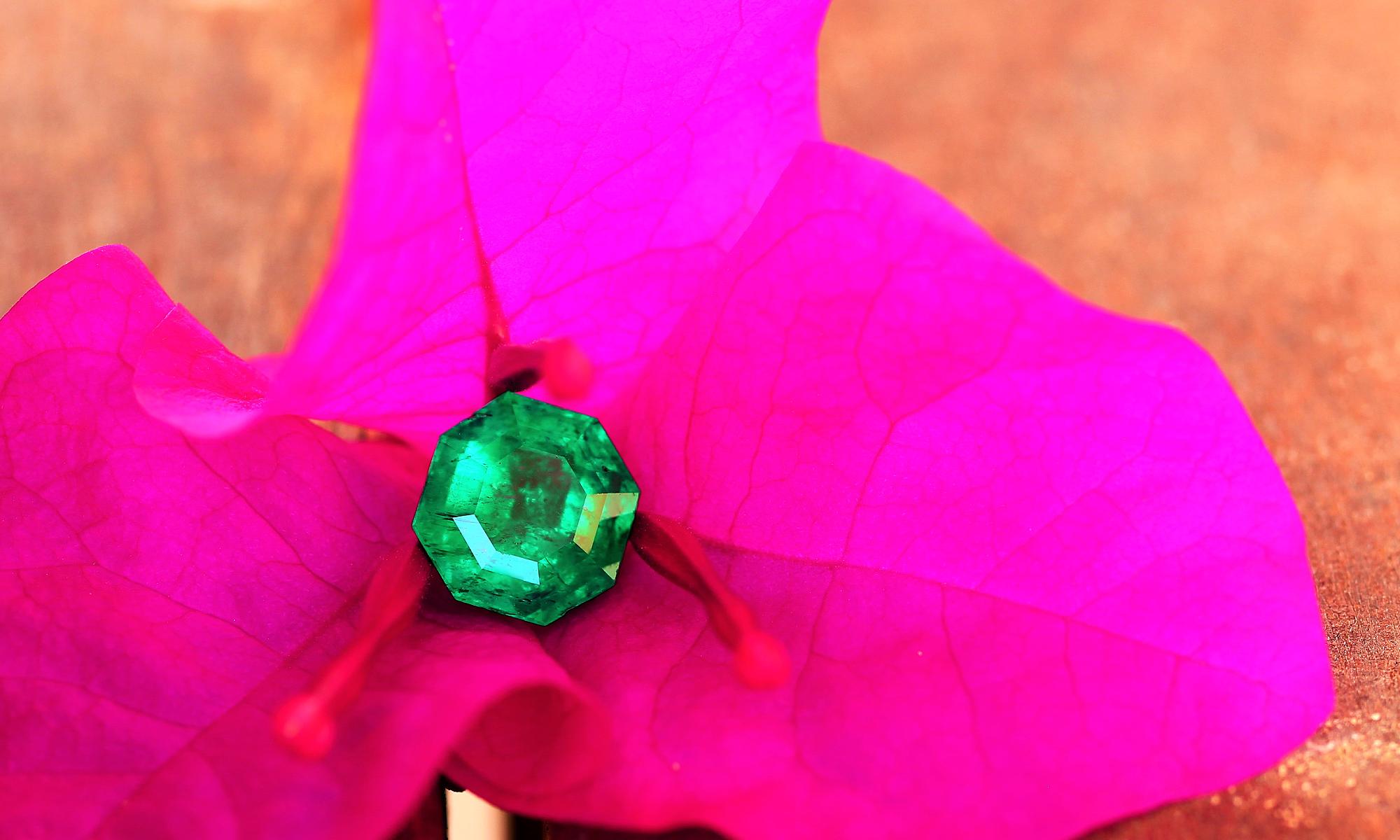 Antique Octagonal Colombian Emerald